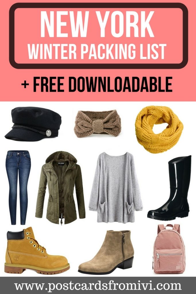 New York winter packing list + downloadable checklist