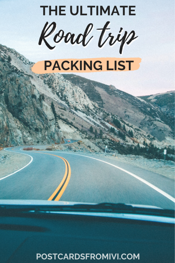 Road trip packing list - things to bring on a road trip